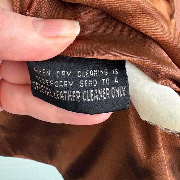 PELLE STUDIO Wilson’s caramel brown leather jacket vintage lightly distressed S - Picture 9 of 16